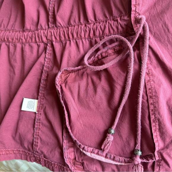 Marrakech by Anthropologie Utility Jacket Field Jacket Anorak Burgundy Medium - Picture 8 of 13